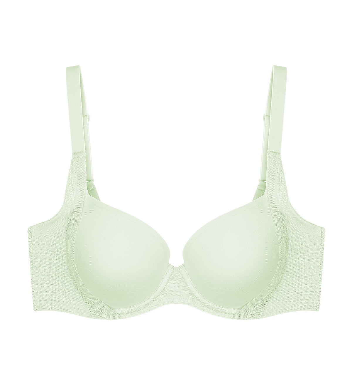 Invisi Lace Padded Wired Full Cover T-Shirt Bra - Moss Green