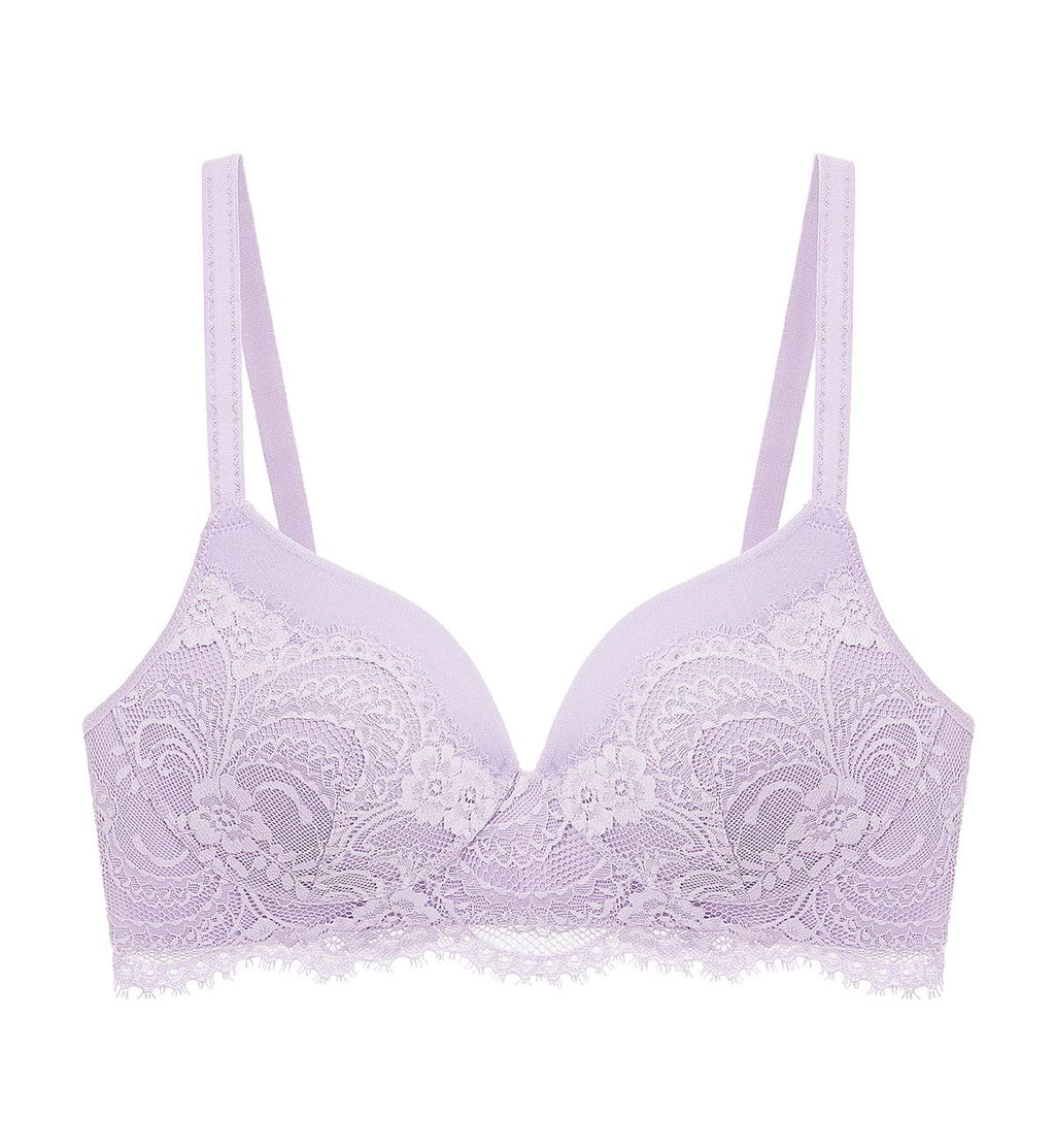 Love Lace Non Wired Padded Bra in Lavender Mist